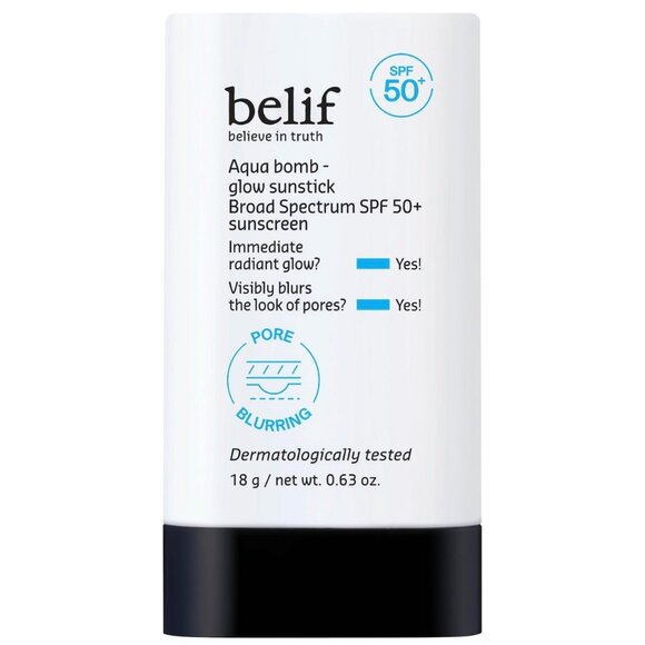 Belif Aqua Bomb Glow Sunstick SPF 50+ — Radiant Hydration & UV Protection Stick - Picture 1 of 13